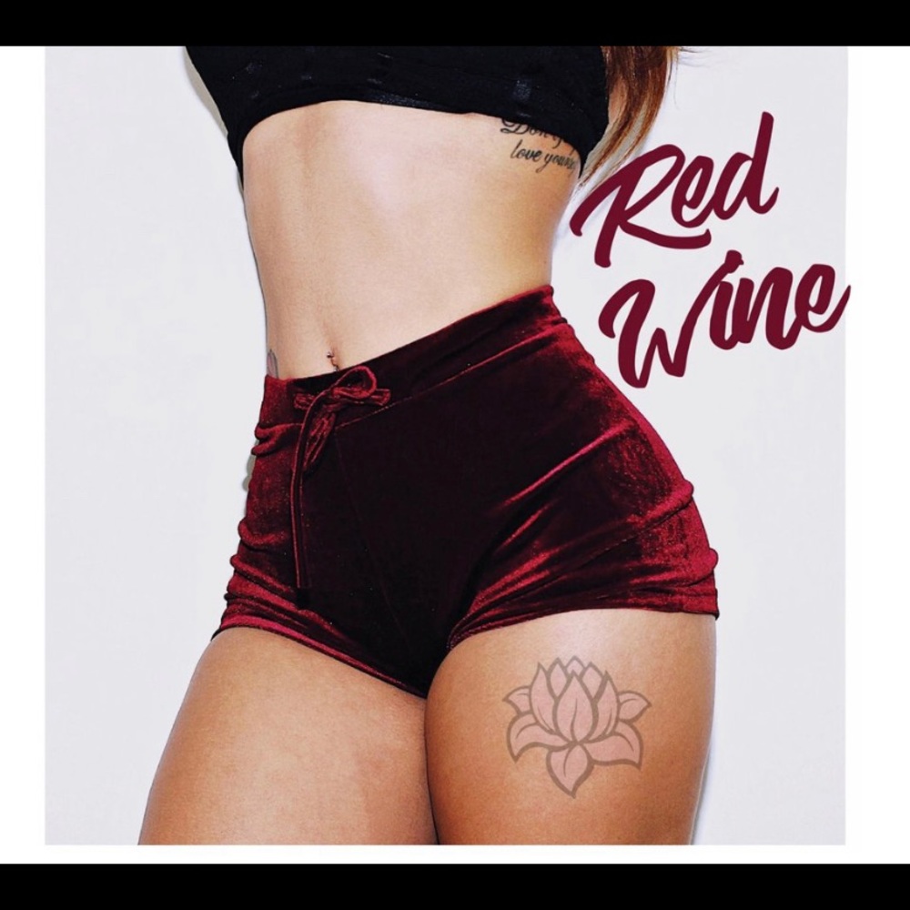 velvet booty shorts